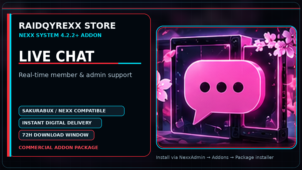 Nexx Addon � Live Chat