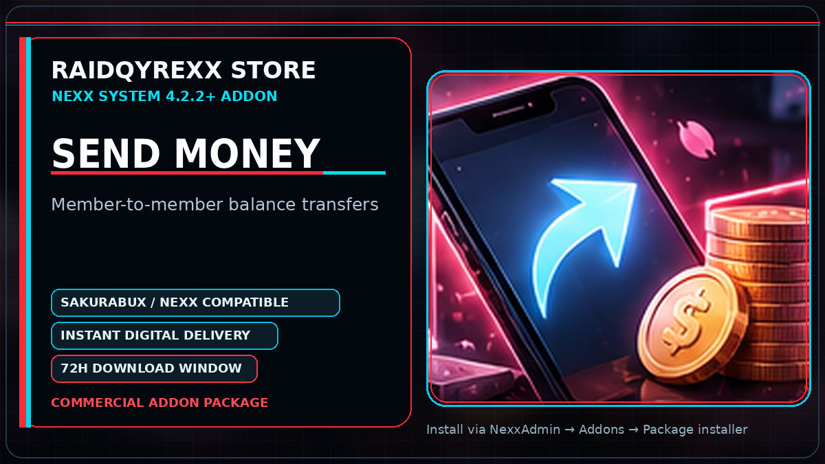 Nexx Addon � Send Money